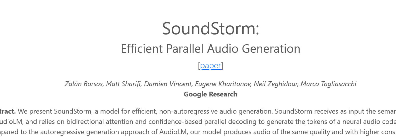 Googles Soundstorm