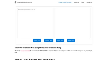  ChatGPT Text Formatter