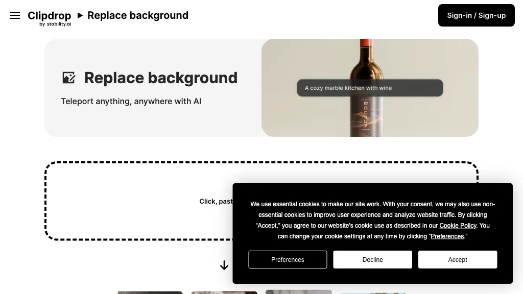  ClipDrop Replace Background