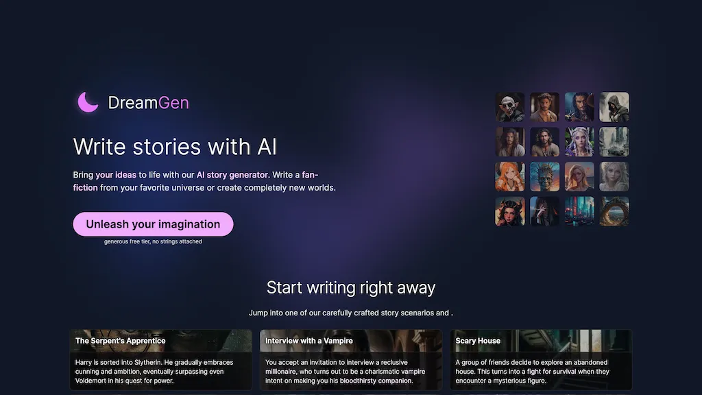  DreamGen AI Story writing