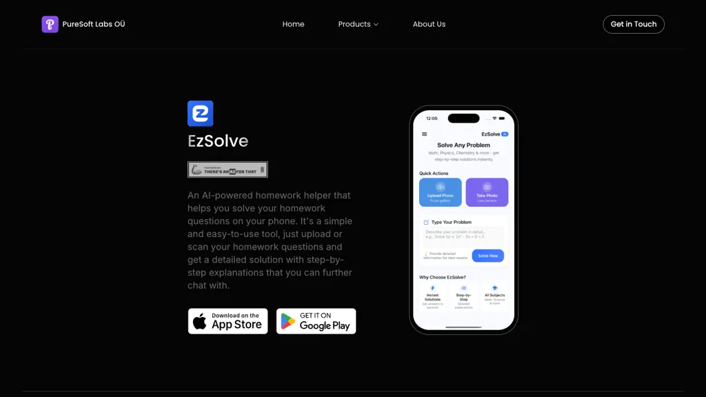  EzSolve: AI Homework Helper