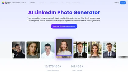  Fotor AI LinkedIn Photo Generator