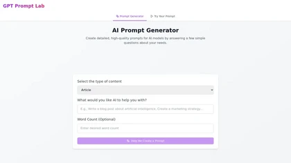GPT prompt lab