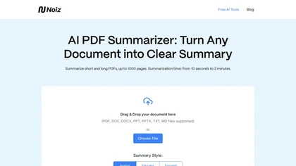 Noiz AI PDF Summarizer