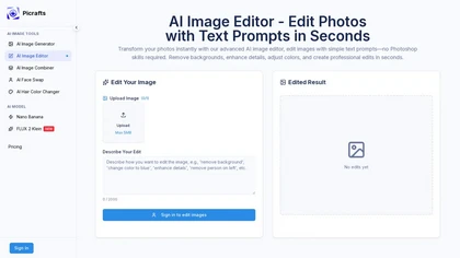 PiCrafts ai image editor