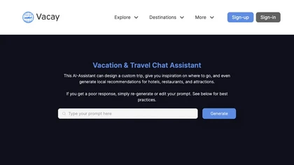  Vacation & Travel Chat (GPT)