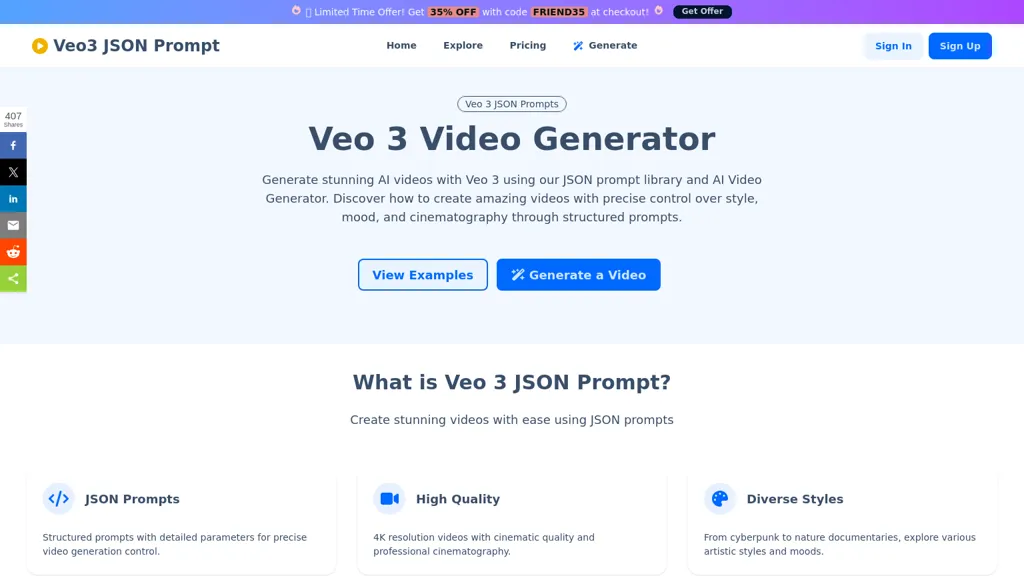  Veo3 JSON Prompt